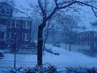 picture of snowy street